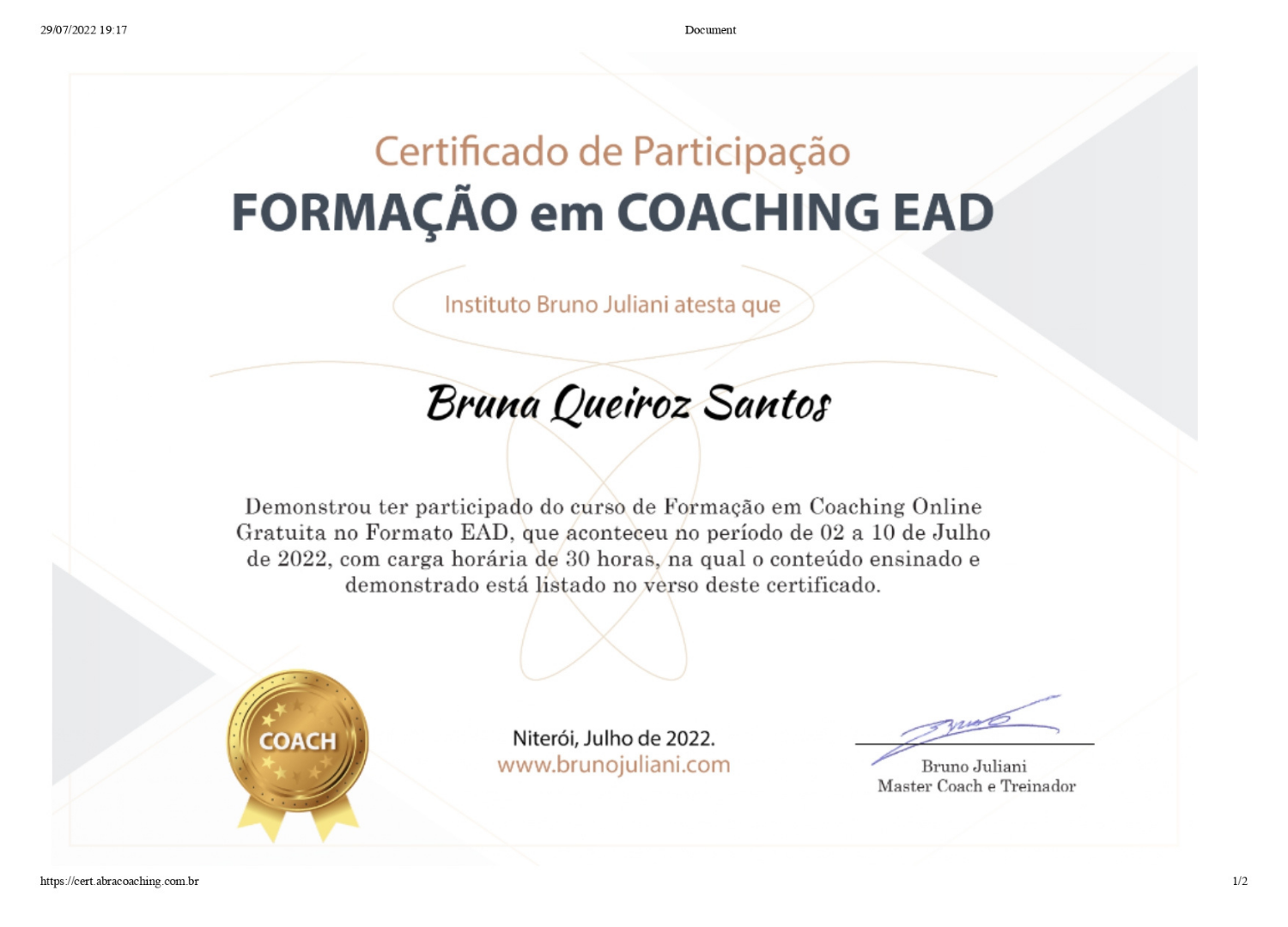 Coach - Abracoaching 2022