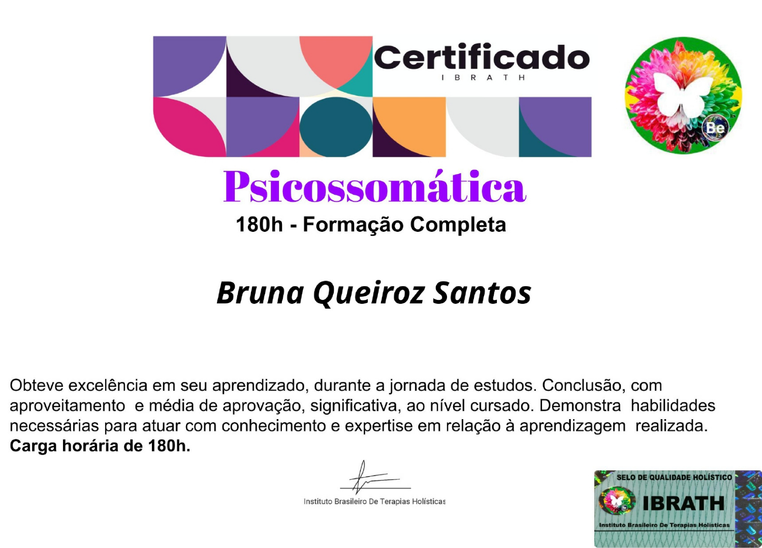 Psicossomática - Instituto Brasileiro de Terapias Holísticas - 2025